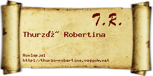 Thurzó Robertina névjegykártya